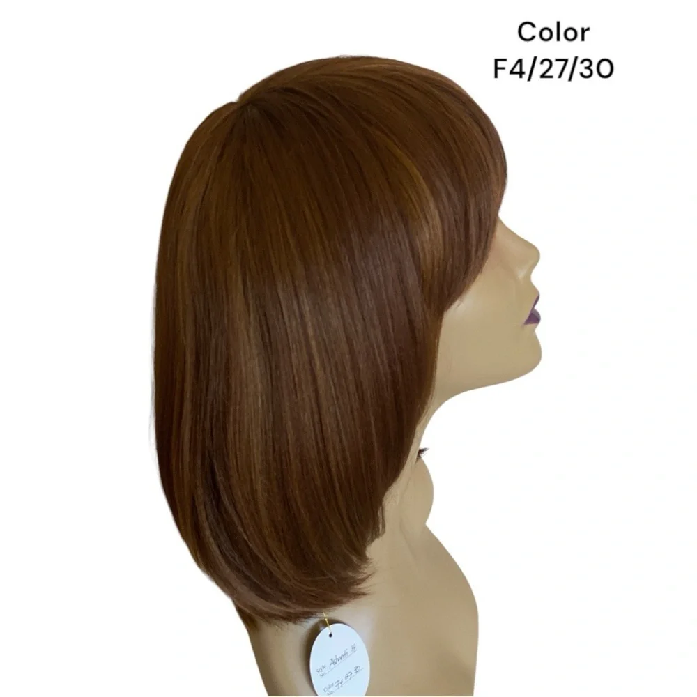 Synthetic Chin Length Bob Wig Color P4/27/30 NWT Chic Trendy Minimalist …